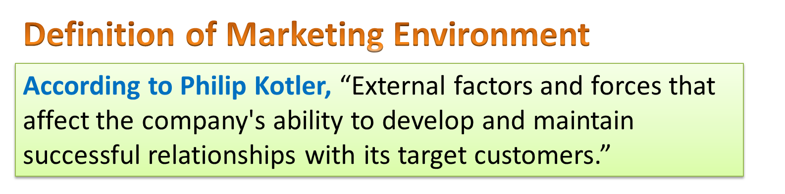 Marketing Environment